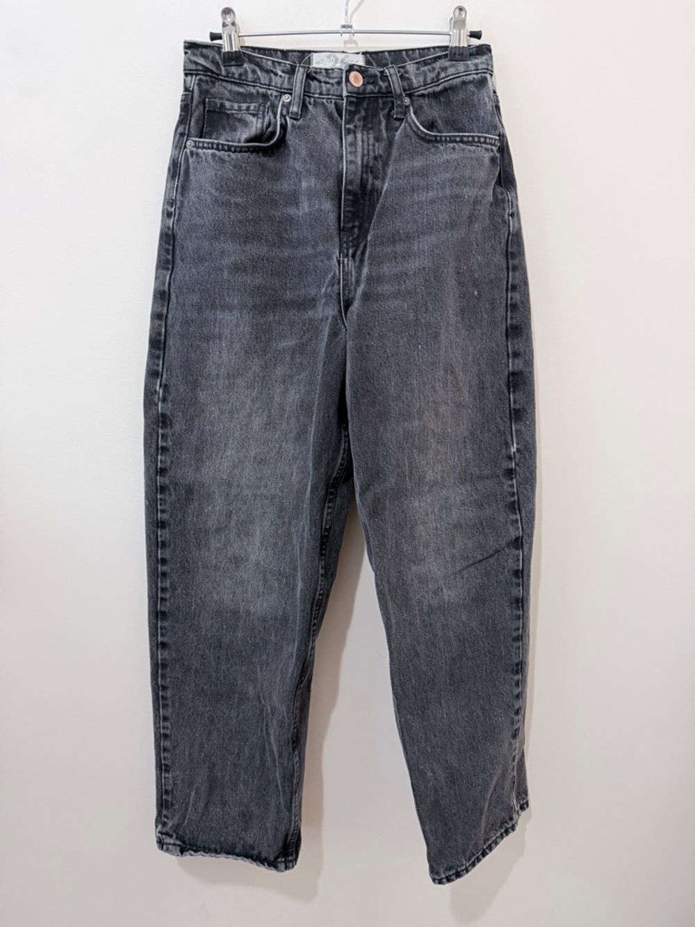 Free People Barrel Leg Jeans We The Free Black Size 26